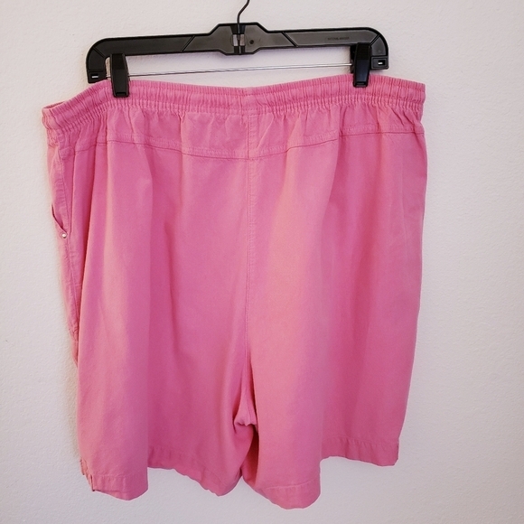 Dress Barn Woman Pink 100% Cotton Shorts with Elastic Waist Size 3X EUC - Picture 4 of 8